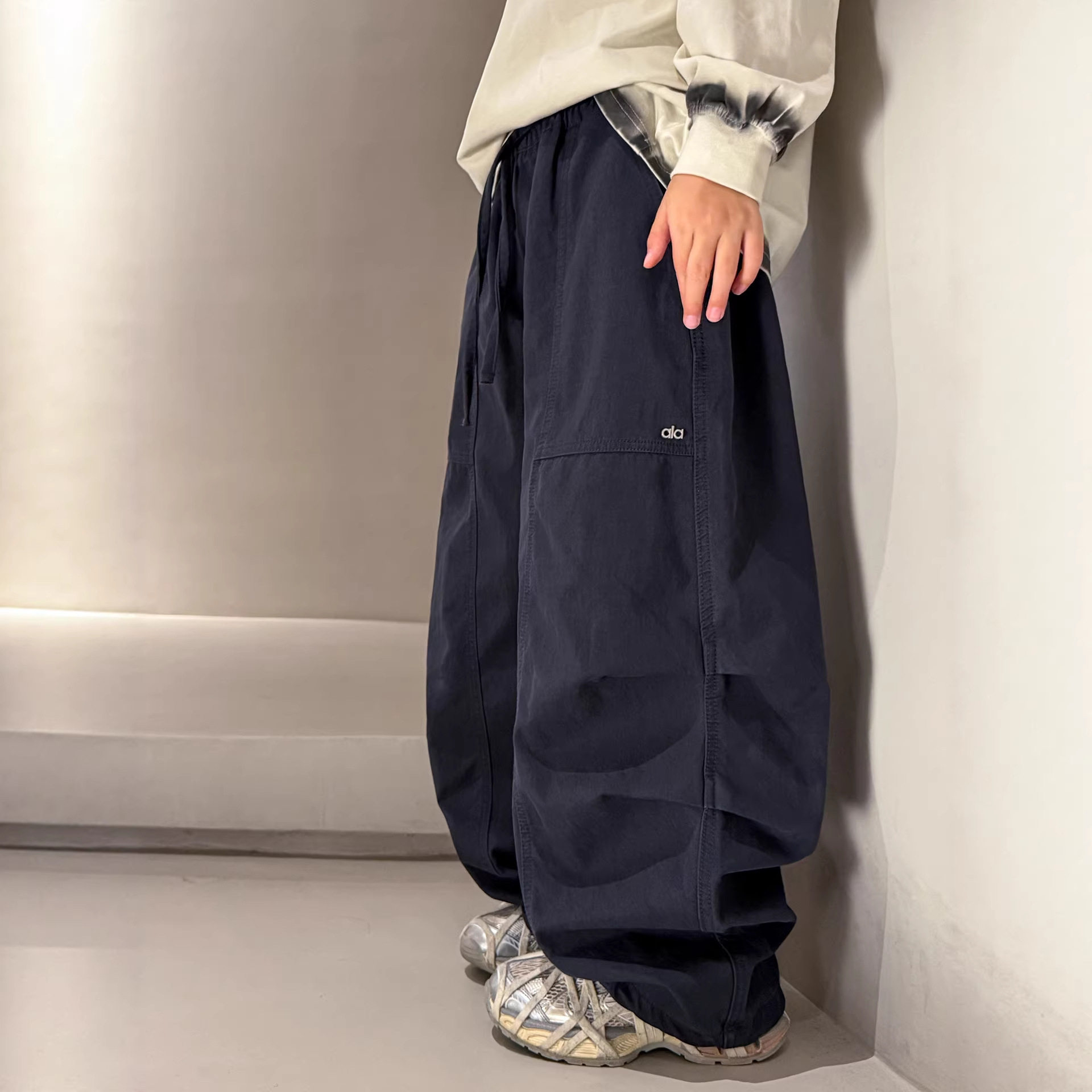 波拉童装男童裤子春秋款2026春装中大儿童春季工装裤男孩春装运动