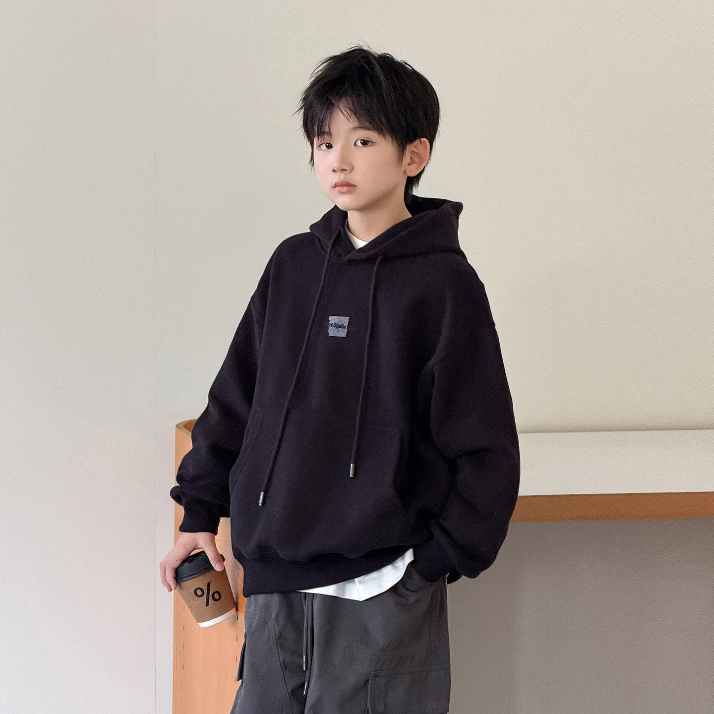 波拉童装男童春秋款长袖T恤2026秋装中大儿童秋季卫衣男孩上衣秋