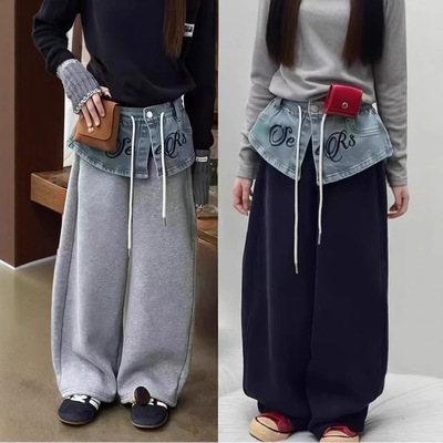 韩国童装2025冬季女童加绒卫裤儿童加厚洋气时髦高级感穿搭长裤子