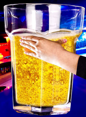 网红大号啤酒杯福佳白啤酒杯创意玻璃杯超大精酿扎啤杯大容量