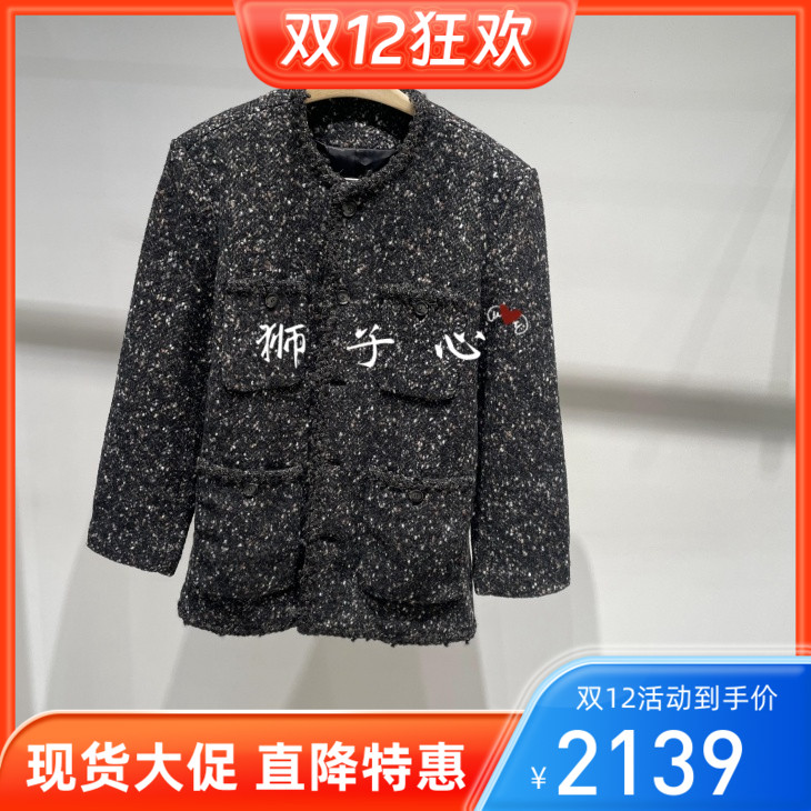 狮子心JN/江南国内专柜正品25冬毛呢外套5P0812120-3595