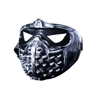 黑恶魔COS动漫看门狗柳钉舞会表演黑色下半脸面具朋克万圣节装扮