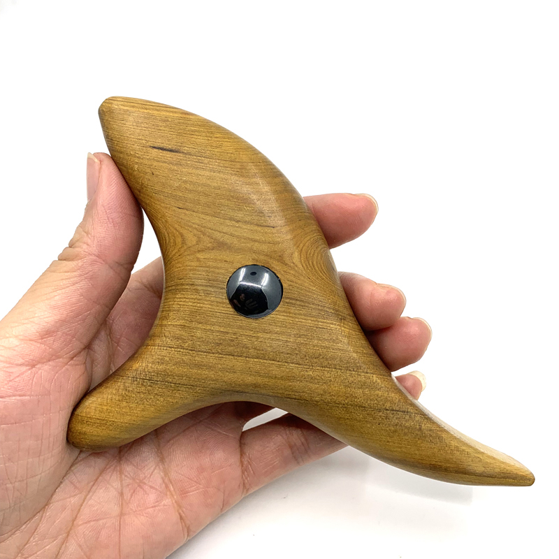 越南香木T型按摩棒 磁疗三角三叉足底脚底穴位按摩器原始点按摩锥