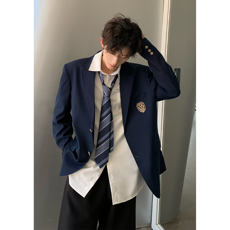 日系DK西服外套男款春秋高级感痞帅JK衬衫制服套装情侣学院风班服