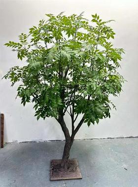 仿真漆木树装饰酒店民宿商场别墅布景道具摆件假树落地造景漆木树