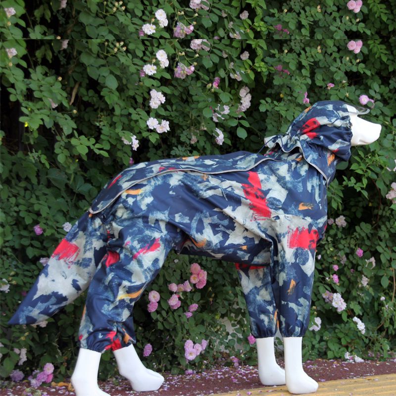 宠物大型犬冲锋衣雨衣金