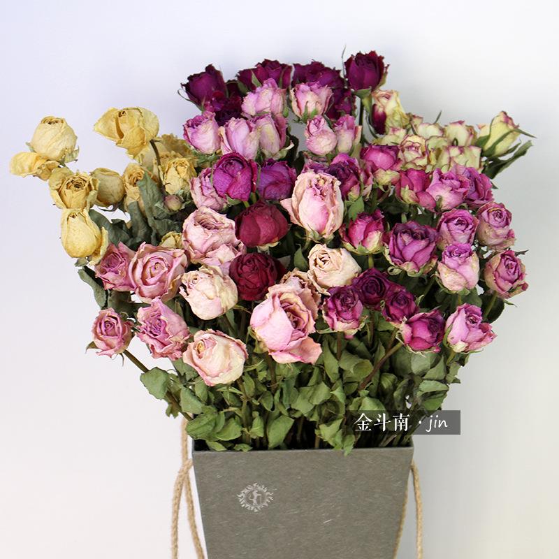 玫瑰干花天然真花云南干花厂家直发淘宝家居店铺民宿软装花材
