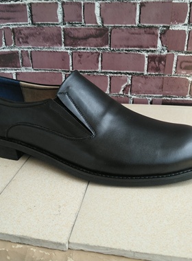 博益鸟量脚定制加肥头层牛皮50特大码男式商务正装套脚皮鞋10231