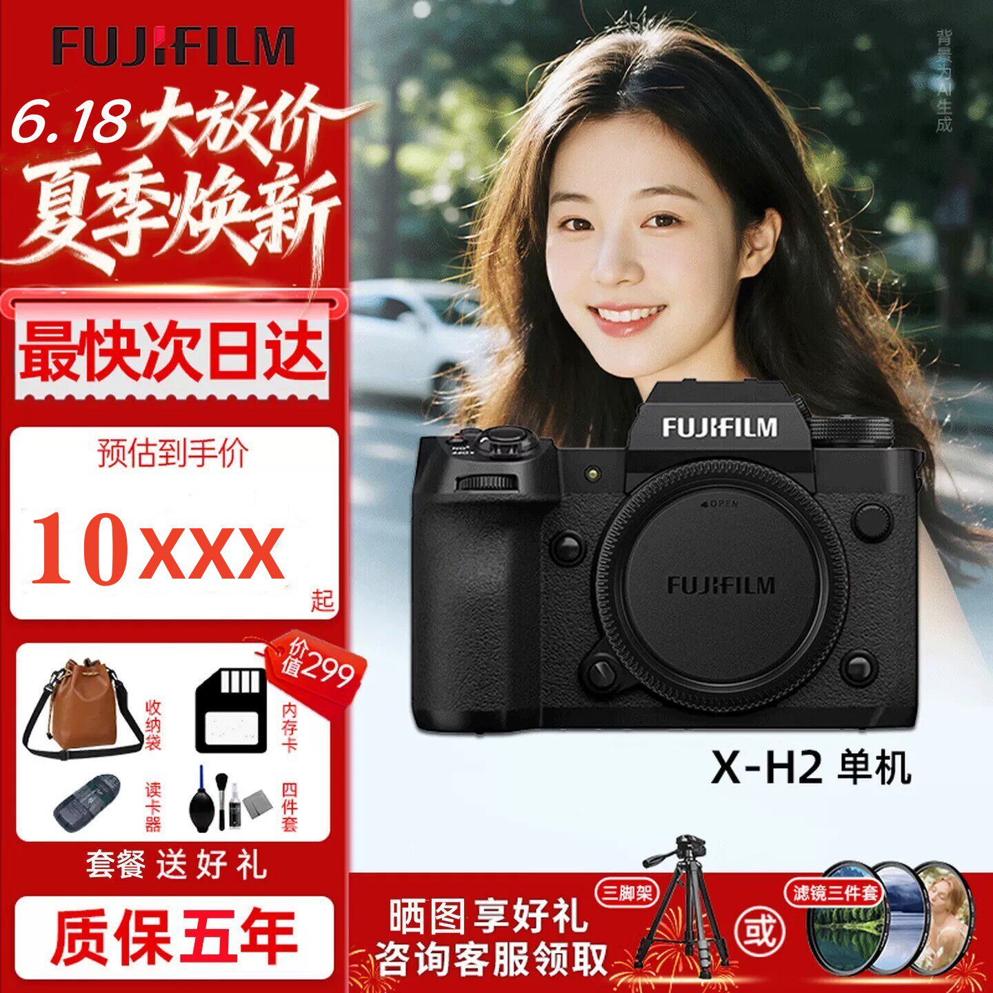 富士xh2 XH2 微单无反数码相机8K高清视频旗舰微单 X-H2 X-H2S