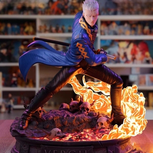 鬼泣维吉尔GK手办白膜 生日礼物动漫模型14K高精度机箱桌面摆件