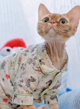 Pico 米老鼠居家服德文猫衣服无毛猫斯芬克斯衣服迪士尼睡衣衬衫