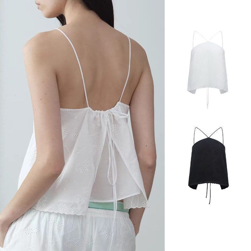 南油小众女装蝴蝶结挂脖吊带