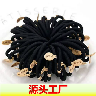 网红无接缝橡皮筋头绳女日韩简约发绳成人皮套发圈加粗棉麻发饰