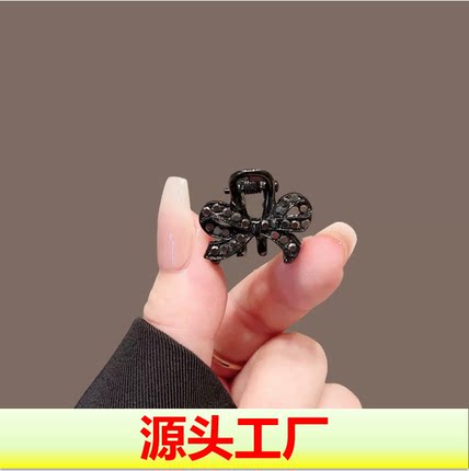 高端蝴蝶结小抓夹温柔侧边前额头顶边夹公主头刘海发夹小号夹子女