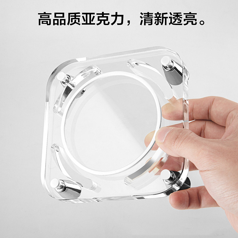 Mac mini4桌面底座防尘mini4专用透明亚克力电脑支架散热通风