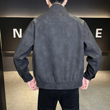 模特2026年春装男士机车皮衣PU皮夹克外套25618P145咖啡色，男装夹克，电商D227