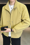 模特2026春装新款立领夹克衫882606P115米白穿到200斤，男装夹克，电商D227