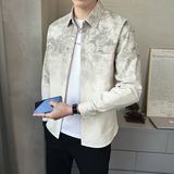 模特2026春装加厚全棉衬衫夹克衫外套6742P80卡其，男装夹克，电商D227