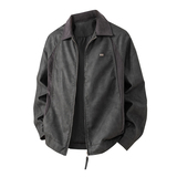 平铺2025年秋装男士机车皮衣PU皮夹克外套25619P140黑色，男装夹克，电商D227