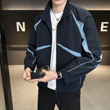 模特2026春装新款立领夹克衫26501P115黄色穿到200斤，男装夹克，电商D227