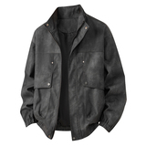 平铺2025年秋装男士机车皮衣PU皮夹克外套25603P140黑色，男装夹克，电商D227