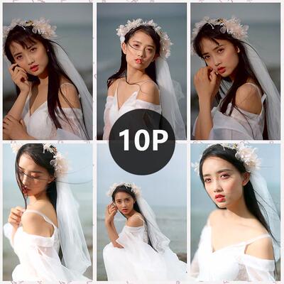 RAW原图海边浪漫婚纱摄影人像写真图片CR2原片精修调色PS练习素材