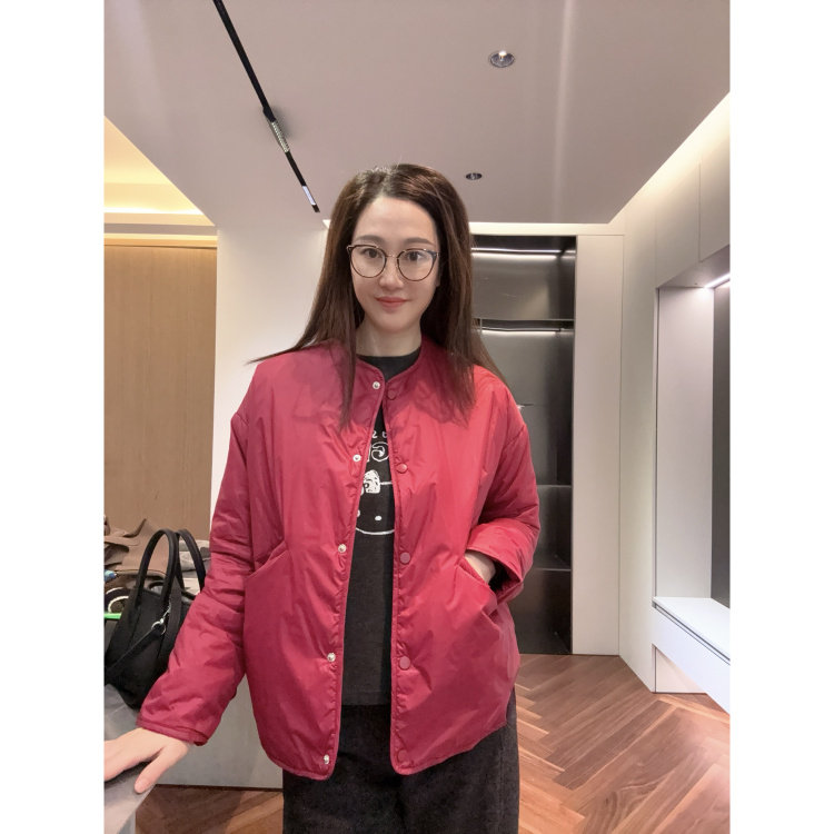 好穿轻量防风薄款显瘦大红色棉服外套2026春季新款女装