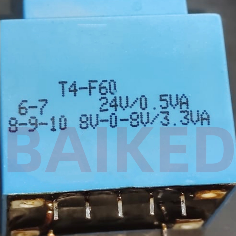 BingZi T4-F60 220V/50HZ 24V/0.5VA 8V-0-8V/3.3VA 兵字 变压器