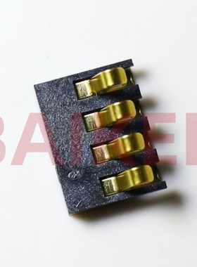 BC-12-4P170-08 纽扣与条形电池连接器 镀金 立式贴板BC-12 4PPIN