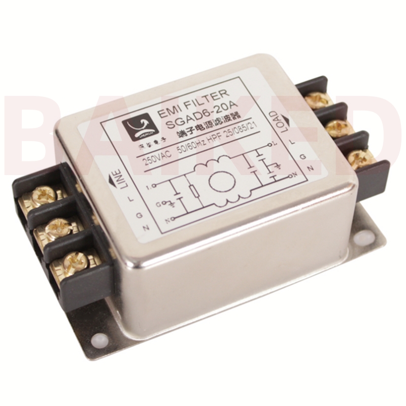EMI FILTER SGAD6-20A 端子电源滤波器 250VAC 50/60HZ HPF 深谷