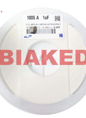 CL05A105KA5NQNC 1UF 25V X5R 0402 10% 贴片陶瓷电容器  1件=1盘