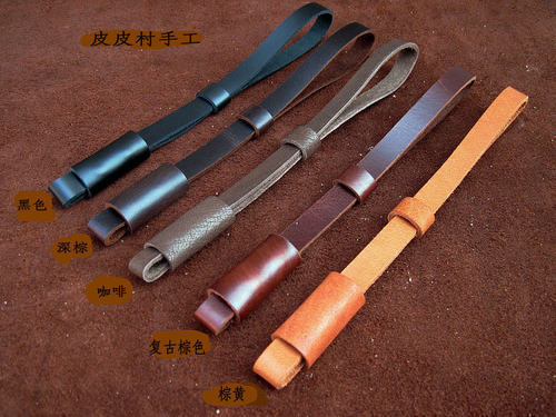 包邮手作纯皮多色免压字母腕带