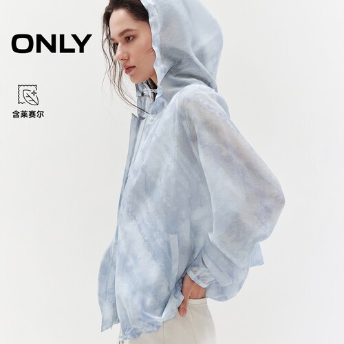 ONLY含莱赛尔轻薄扎染连帽外套