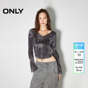 潮流修身 上衣女 短款 毛衣针织衫 12433A007 V领开衫 ONLY冬季