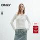 新款 高智感polo领长袖 微落肩纽扣纯色修身 ONLY2025冬季 针织衫 女