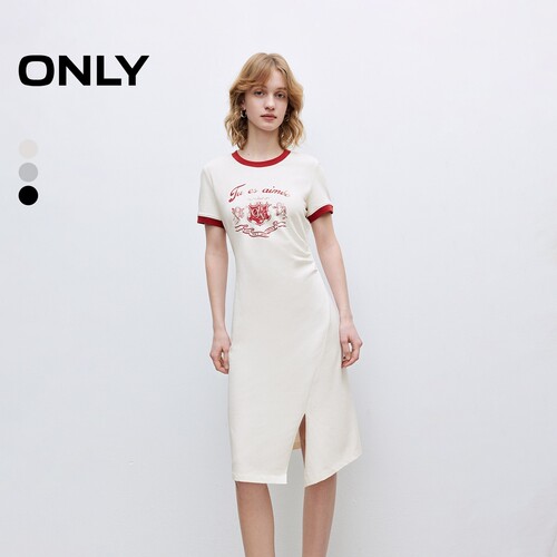 ONLY圆领短袖T恤裙连衣裙