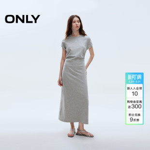 显瘦长裙连衣裙女 修身 125161001 简约休闲风短袖 ONLY夏季