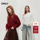 新款 亮片纱线蝙蝠袖 宽松亲肤软糯长袖 ONLY2026春季 红色针织衫 毛衣