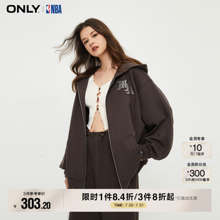 12419R006 ONLY夏季 NBA联名款 休闲连帽开衫 宽松卫衣女