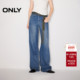 牛仔裤 ONLY2026春季 女 线前移高腰显瘦长裤 直筒裤 新款 复古做旧裤