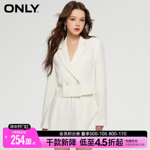 ONLY春季气质宽松直筒小西装外套短款外套女|123208001