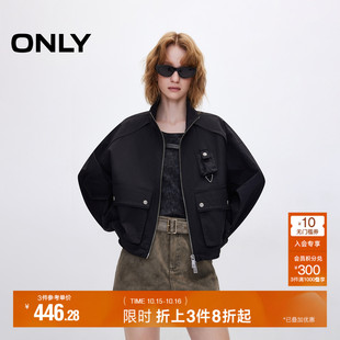 新款 风衣外套女 时髦工装 宽松长袖 125136024 风短款 ONLY2025秋季