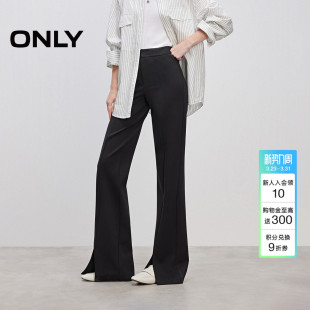 休闲裤 ONLY春季 长裤 面料设计喇叭裤 女 潮流通勤风垂顺西裤