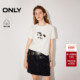 马年系列 春季 新款 ONLY2026 纯棉水墨小马印花休闲修身 T恤女