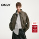 立大容量口袋拉链装 ONLY2026春季 新款 饰落肩宽松剪裁PU夹克女