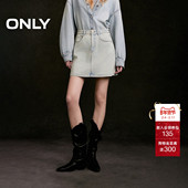 辣妹风闪钻装 ONLY2026春季 新款 饰A字显瘦水洗牛仔短裙半身裙女