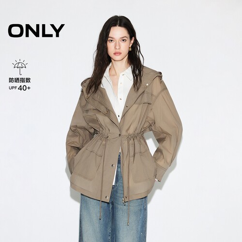 ONLY收腰抽绳设计防晒上衣外套