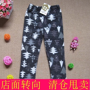 潮宝儿童秋冬装女童双层裤子加绒打底裤棉裤宝宝裤子长裤暖和