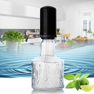 lucky按压式 玻璃水瓶压水壶冷水壶果汁壶手压大容量饮水壶气压壶