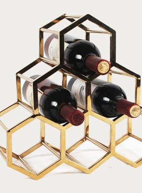 高档红酒架欧式风别墅软装不锈钢